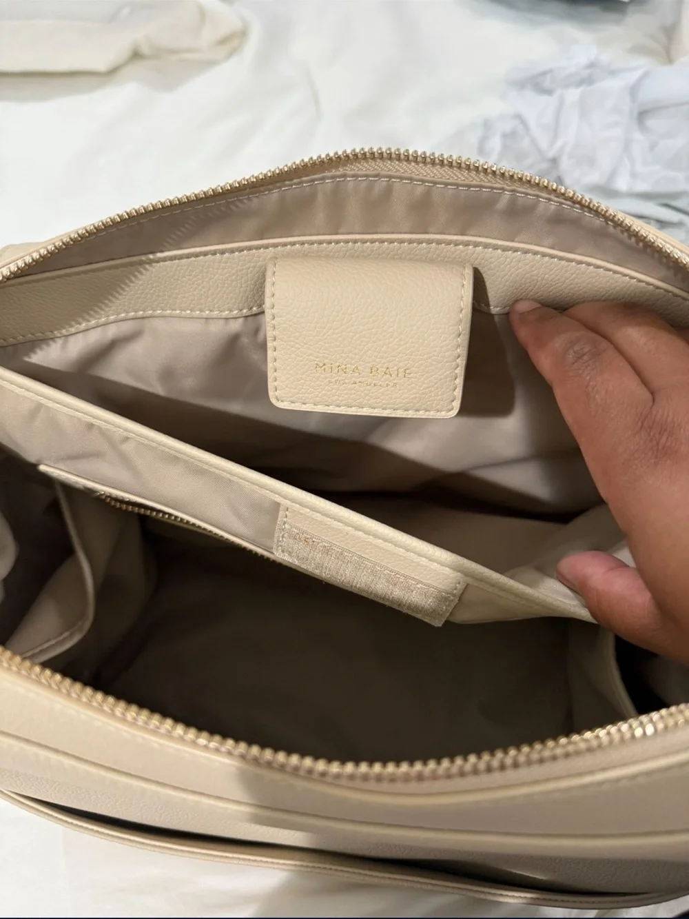 Minimal Cream Baby Backpack Bag